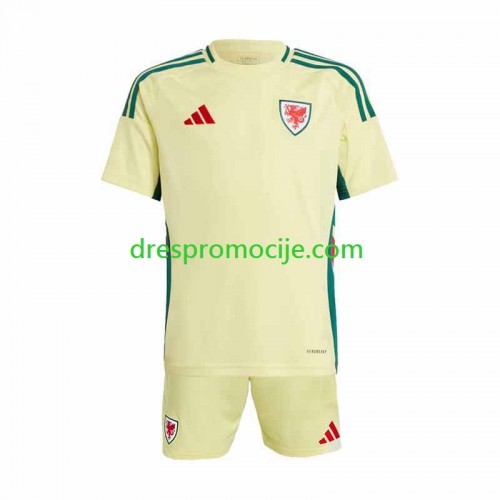 Wales Dres Dječji Gostujući 2024 Kratkih Rukava Wales Dres Dječji Gostujući 2024 Kratkih Rukava